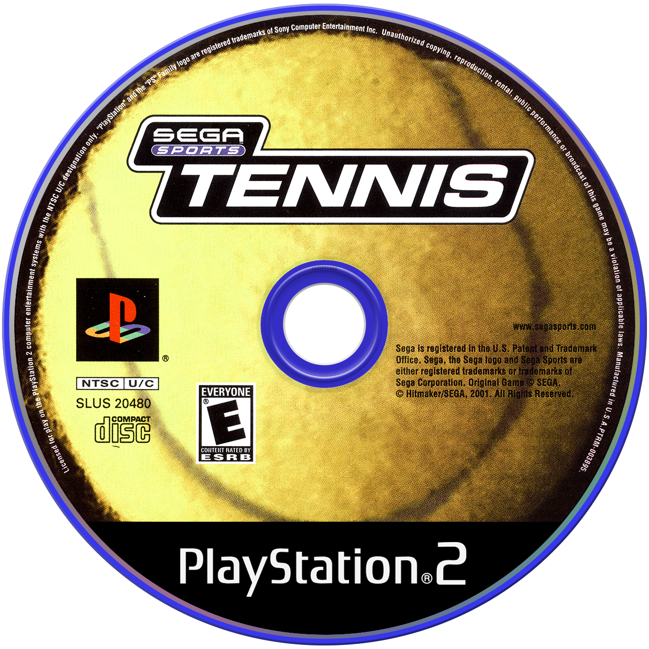 Sega Sports Tennis media 5 for Playstation 2